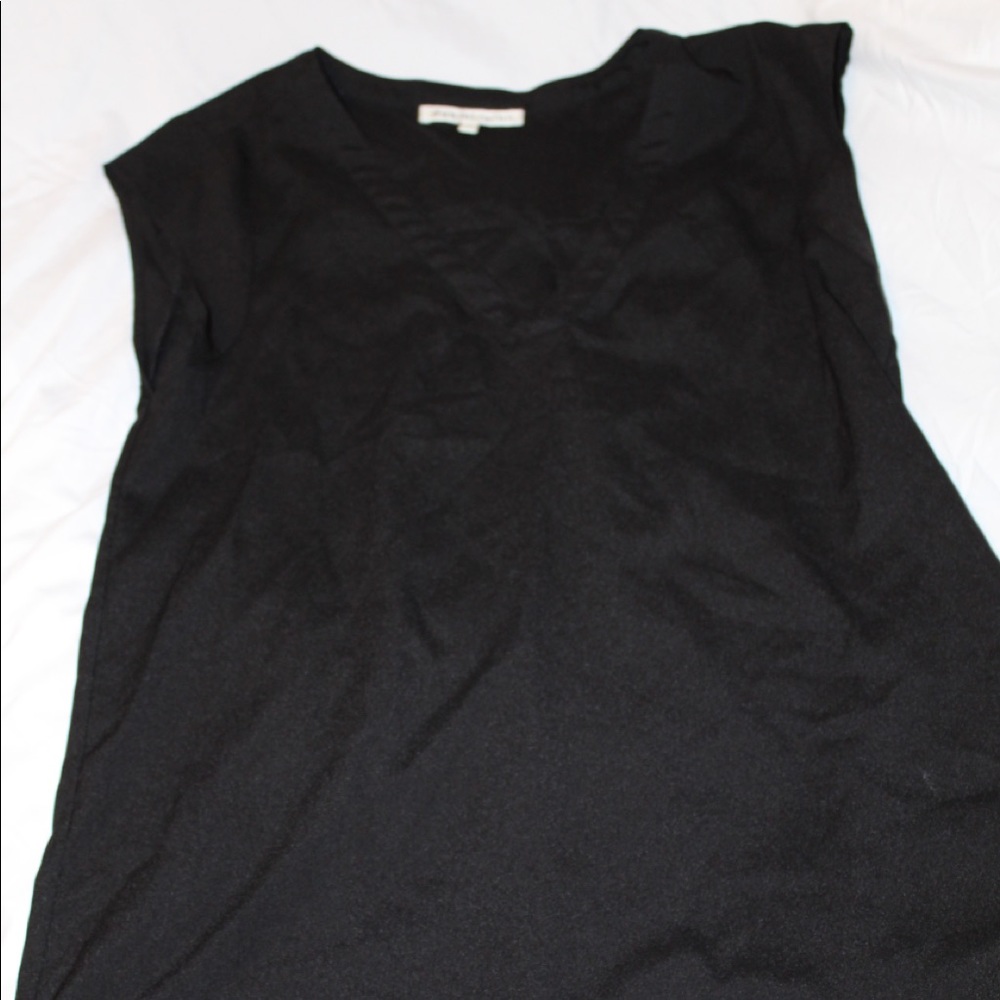 Black V-neck top